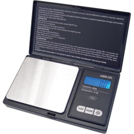 AMERICAN WEIGH SCALES American Weigh Scales AWS-600-BLK Pocket Digital Personal Nutrition Scale - Black AWS-600-BLK